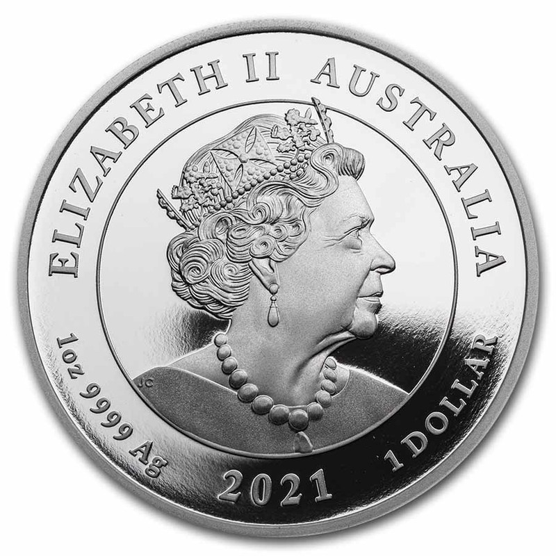 Серебряная монета Австралии "Квокка" 2021 г.в., 31.1 г чистого серебра (Проба 0,999)