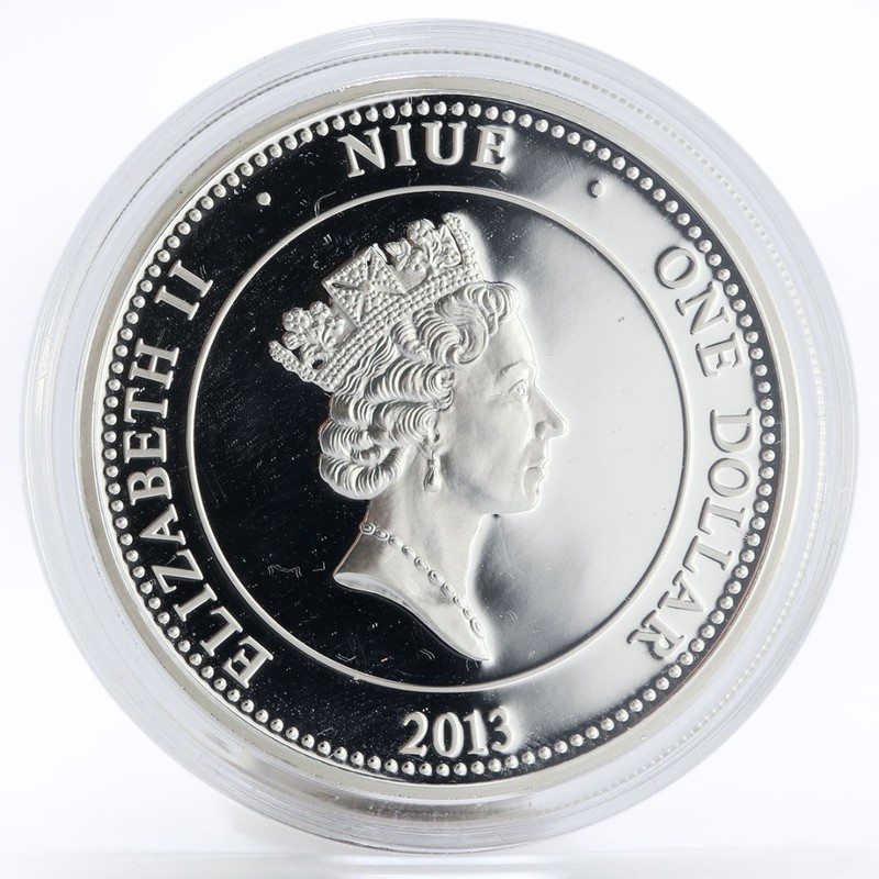 Набор из 3-х серебряных монет Ниуэ "Орхидеи" 2013 г.в., 3*26.16 г чистого серебра (Проба 0,925)