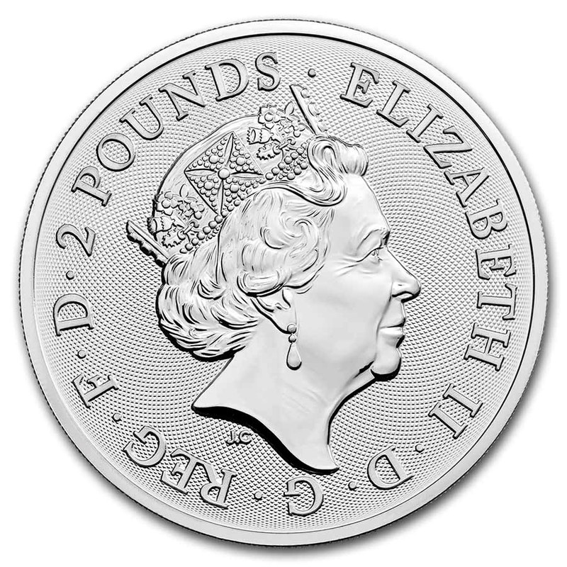 Серебряная монета Великобритании "Мифы и легенды. Дева Мэриан" 2022 г.в., 31.1 г чистого серебра (Проба 0,999)