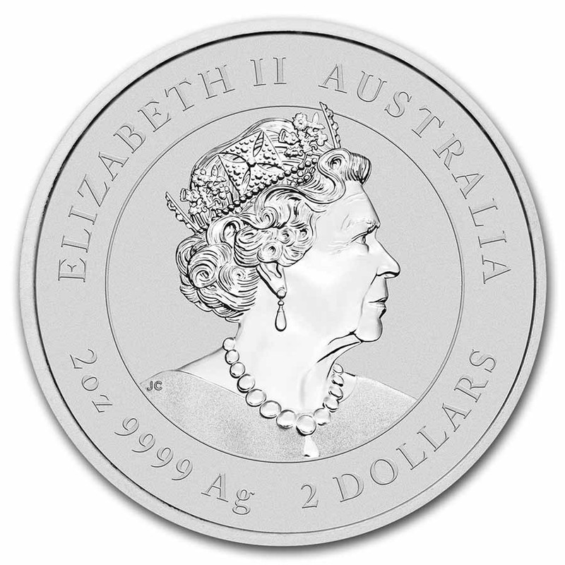 Серебряная монета Австралии "Лунный календарь III - Год Тигра" 2022 г.в., 62.2 г чистого серебра (Проба 0,9999)