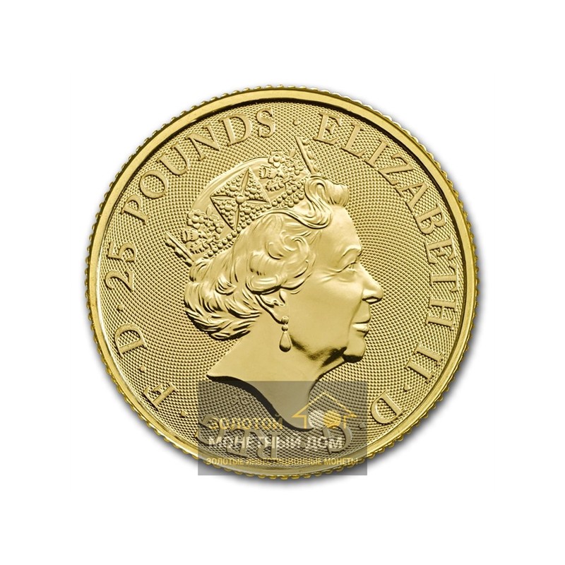 Комиссия: Золотая монета Великобритании «Единорог» 2018 г.в., 7,78 г чистого золота (проба 0,9999)