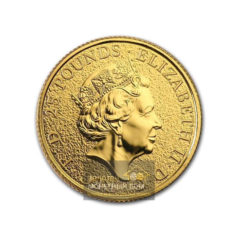 Комиссия: Золотая инвестиционная монета Великобритании "Красный Дракон" 2017 г.в., 7,78 г чистого золота (проба 0,9999)