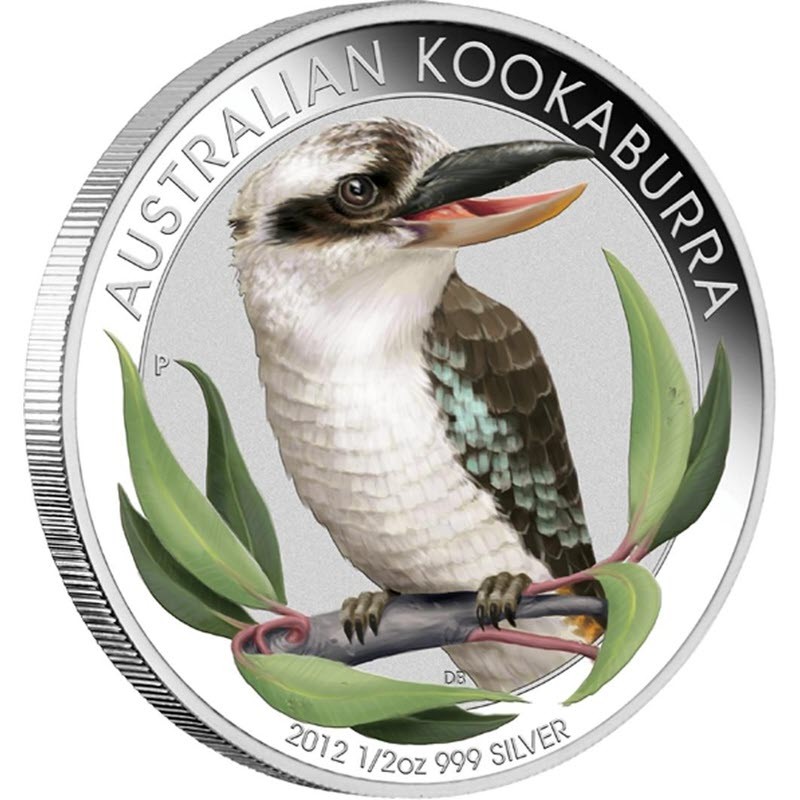 Серебряная монета Австралии "Кукабарра" 2012 г.в. (с цветом), 15.55 г чистого серебра (Проба 0,999)