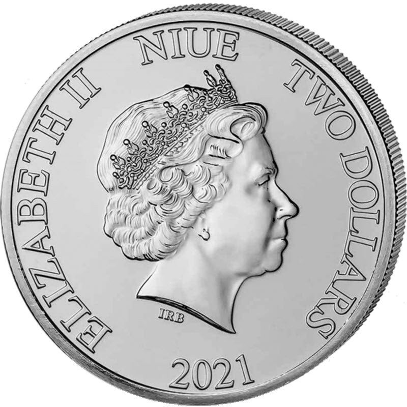 Серебряная монета Ниуэ "Акуна Матата" 2021 г.в., 31.1 г чистого серебра (Проба 0,999)