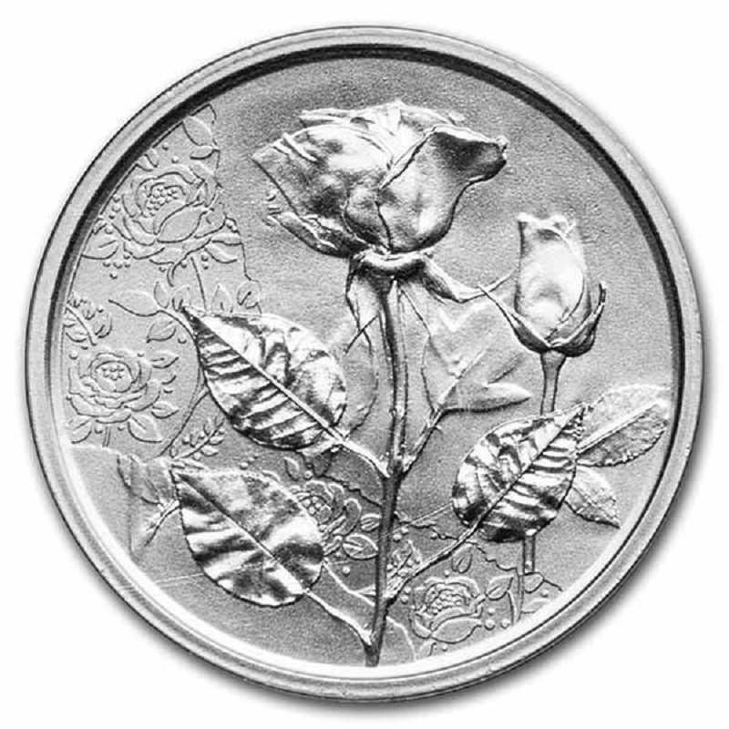 Серебряная монета Австрии "Язык цветов. Роза - любовь и желание" 2021 г.в., 15.55 г чистого серебра (Проба 0,925)