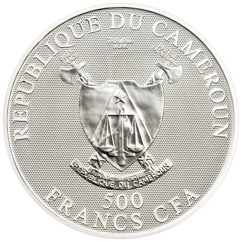 Серебряная монета Камеруна "Знаки Зодиака. Дева" 2010 г.в., 14.34 г чистого серебра (Проба 0,925)