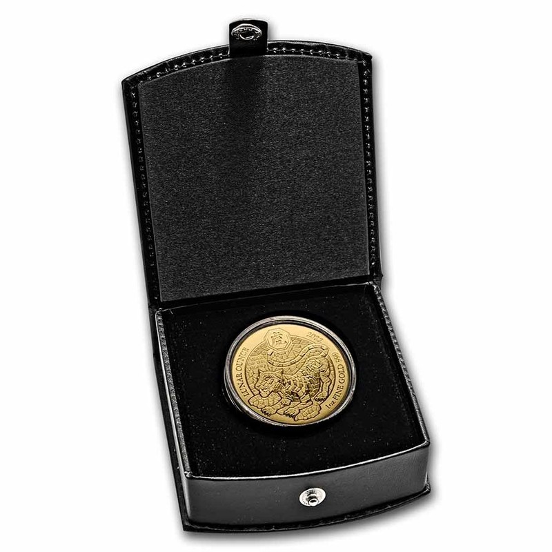 Золотая монета Руанды "Год Тигра" 2022 г.в., 31.1 г чистого золота (Проба 0,999)