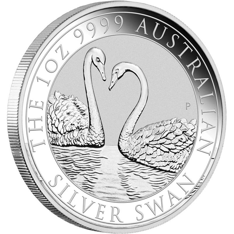 Серебряная монета Австралии «Лебедь» 2022 г.в., 31.1 г чистого серебра (Проба 0.9999)