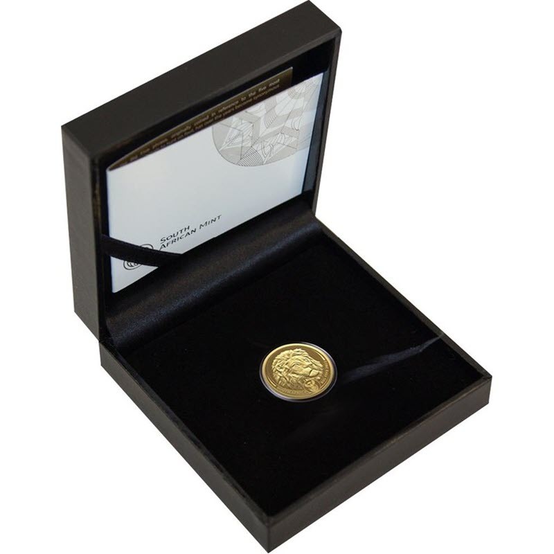 Золотая монета ЮАР "Большая пятерка: Лев" 2022 г.в. (2-я серия), 7.78 г чистого золота (Проба 0,9999)