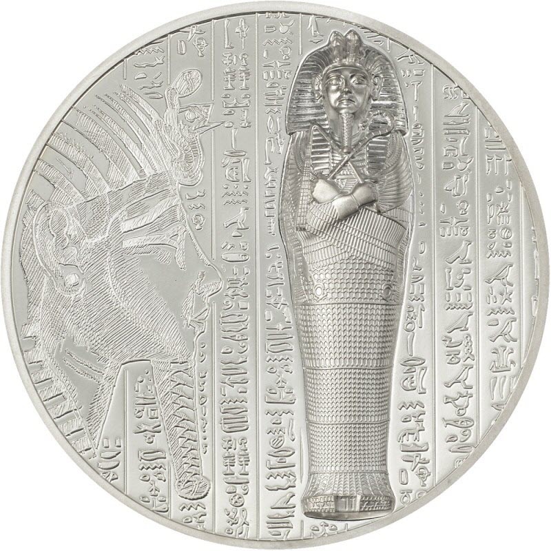 Серебряная монета Островов Кука "Мумия" 2022 г.в., 31.1 г чистого серебра (Проба 0,999)