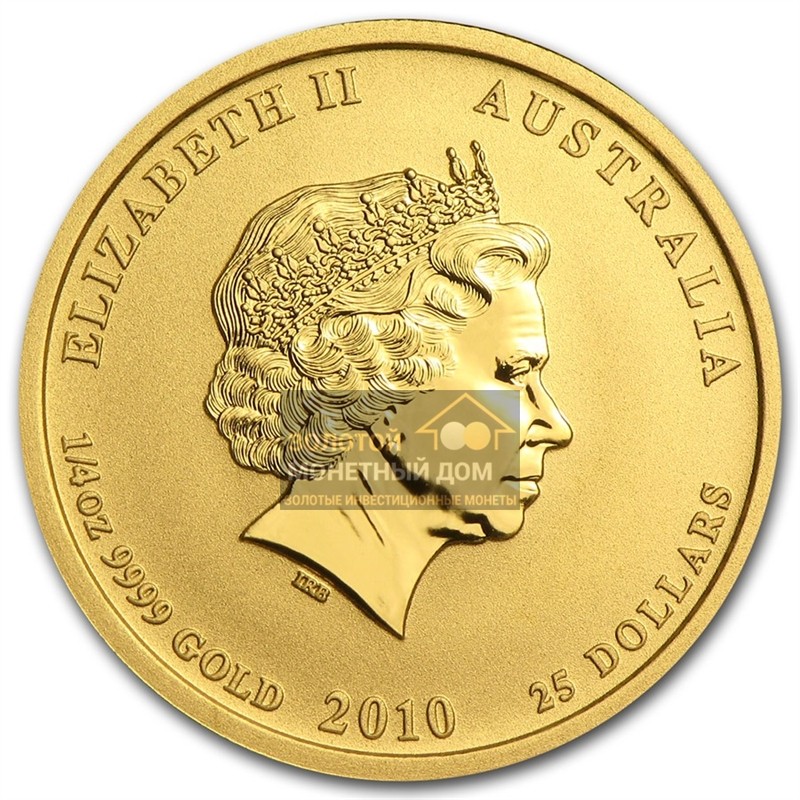 Комиссия: Золотая монета Австралии «Год Тигра» 2010 г.в., 7,78 г чистого золота (проба 0,9999)