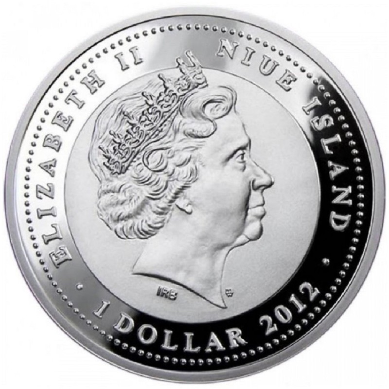 Серебряная монета Ниуэ "Год Змеи" 2012 г.в., 15.55 г чистого серебра (Проба 0,925)