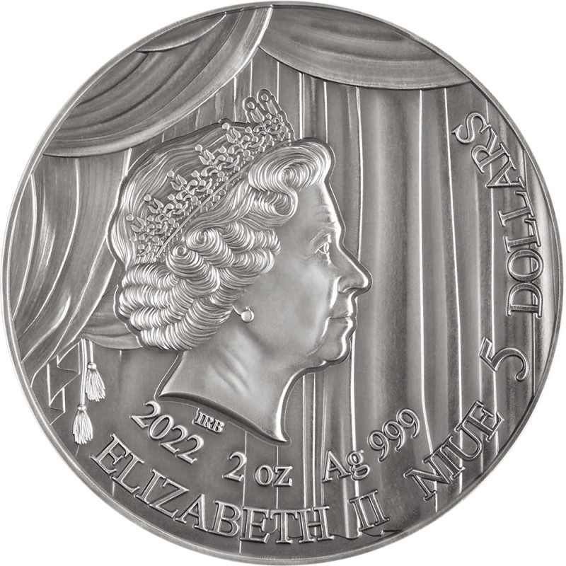 Серебряная монета Ниуэ "Титаны музыки. Кармен" 2022 г.в., 62.2 г чистого серебра (Проба 0,999)
