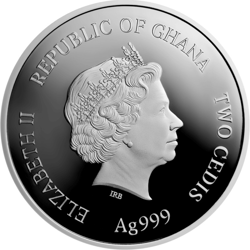 Серебряная монета Ганы "Детский Зодиак - Рак" 2022 г.в., 15.55 г чистого серебра (Проба 0,999)