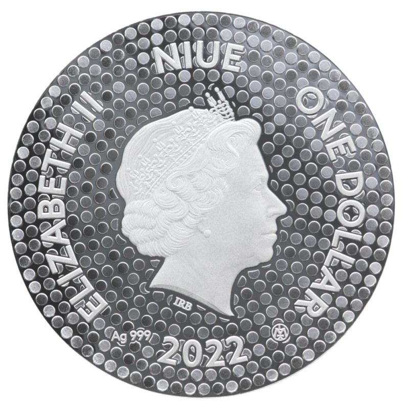 Серебряная монета Ниуэ "Год Тигра" 2022 г.в., 15.55 г чистого серебра (Проба 0,999)