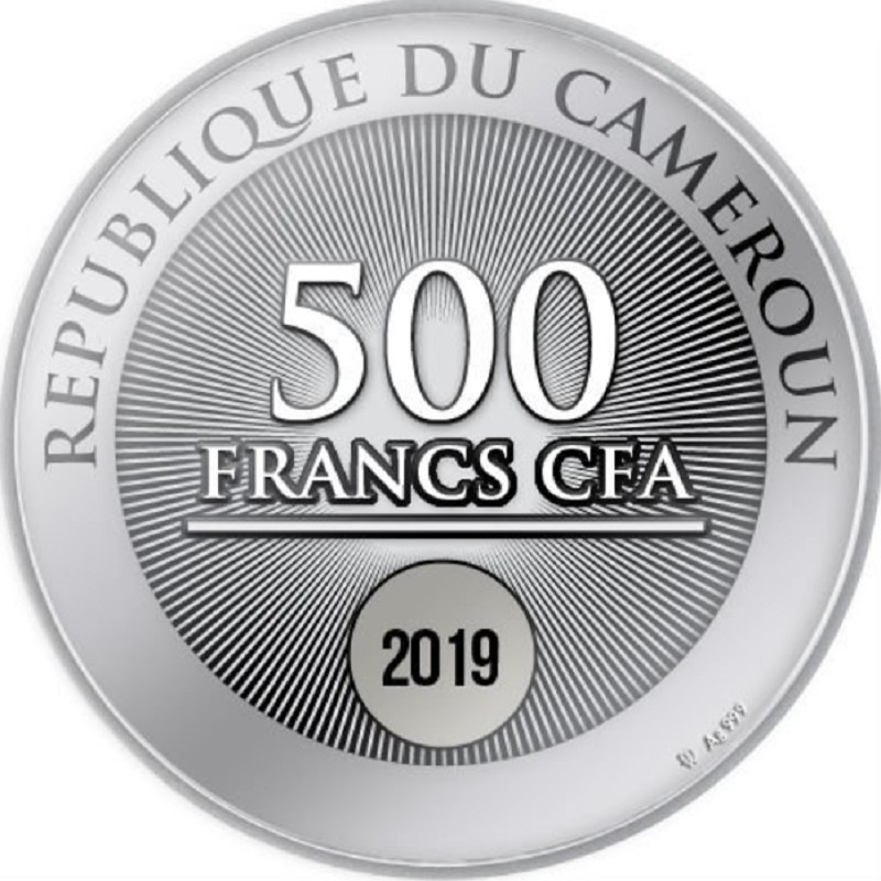Серебряная монета Камеруна "Я люблю тебя" 2019 г.в., 10 г чистого серебра (Проба 0,999)