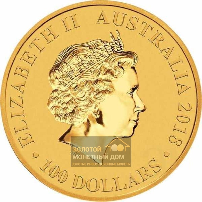 Комиссия: Золотая монета Австралии «Щитоносная райская птица Виктории» 2018 г.в., 31,1 г чистого золота (проба 0,9999)