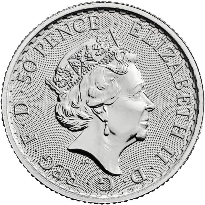 Серебряная монета Великобритании "Британия" 2021 г.в., 7,78 г чистого серебра (проба 999)