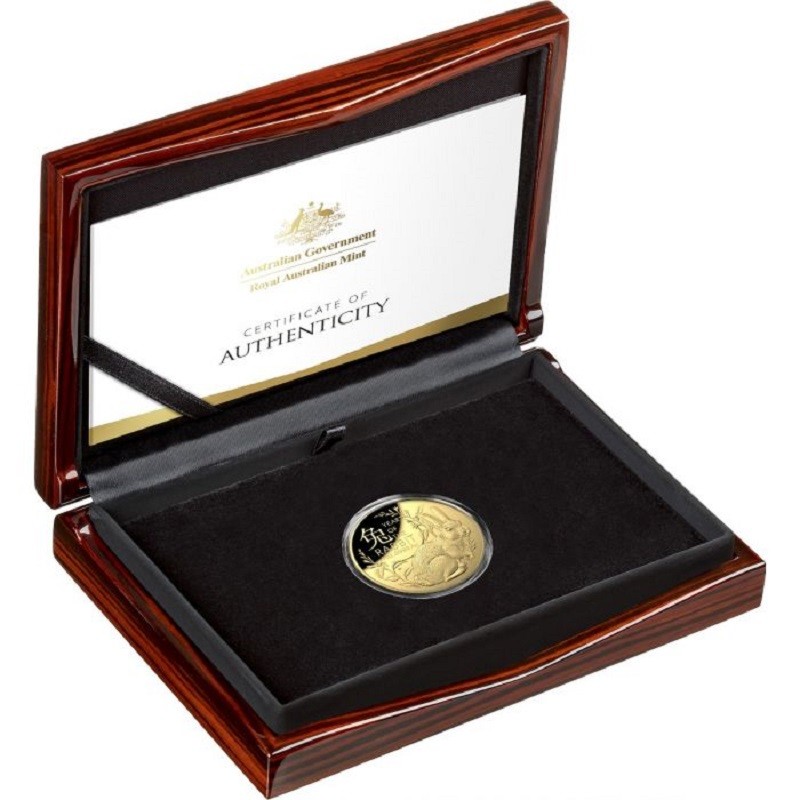 Золотая монета Австралии "Год Кролика" 2023 г.в. КМД (пруф), 31.1 г чистого золота (Проба 0,9999)