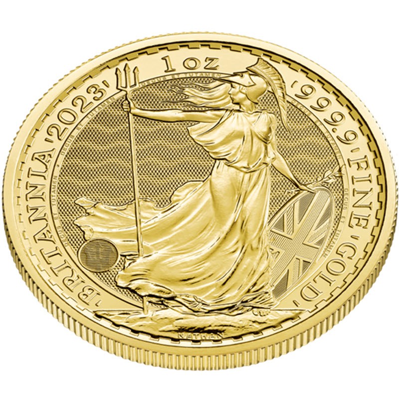 Золотая инвестиционная монета Великобритании "Британия" 2023 г.в., 31.1 г чистого золота (проба 9999)