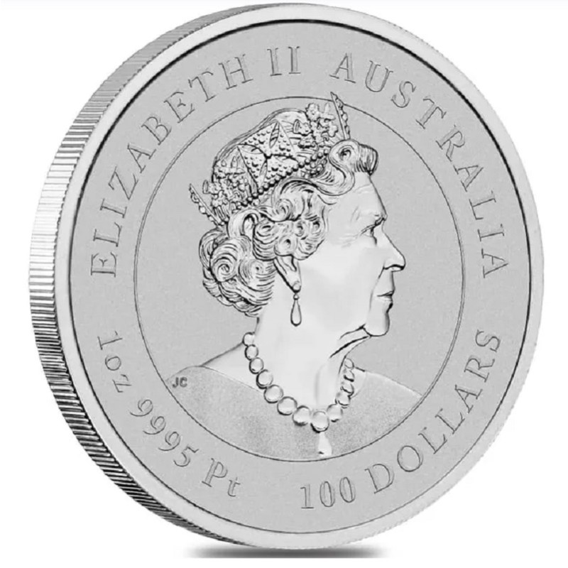 Платиновая монета Австралии "Год Кролика" 2023 г.в., 31.1 г чистой платины (Проба 0,9995)