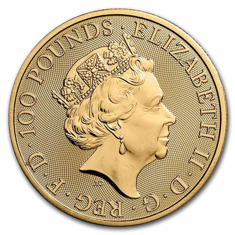 Золотая монета Великобритании "Мифы и Легенды. Король Артур" 2023 г.в., 31.1 г чистого золота (Проба 0,9999)