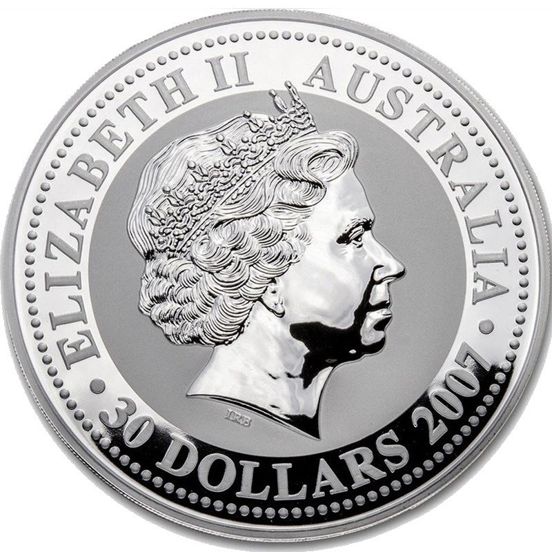 Серебряная монета Австралии «Год Крысы» 2008 г.в., 1000 г чистого серебра (проба 999)