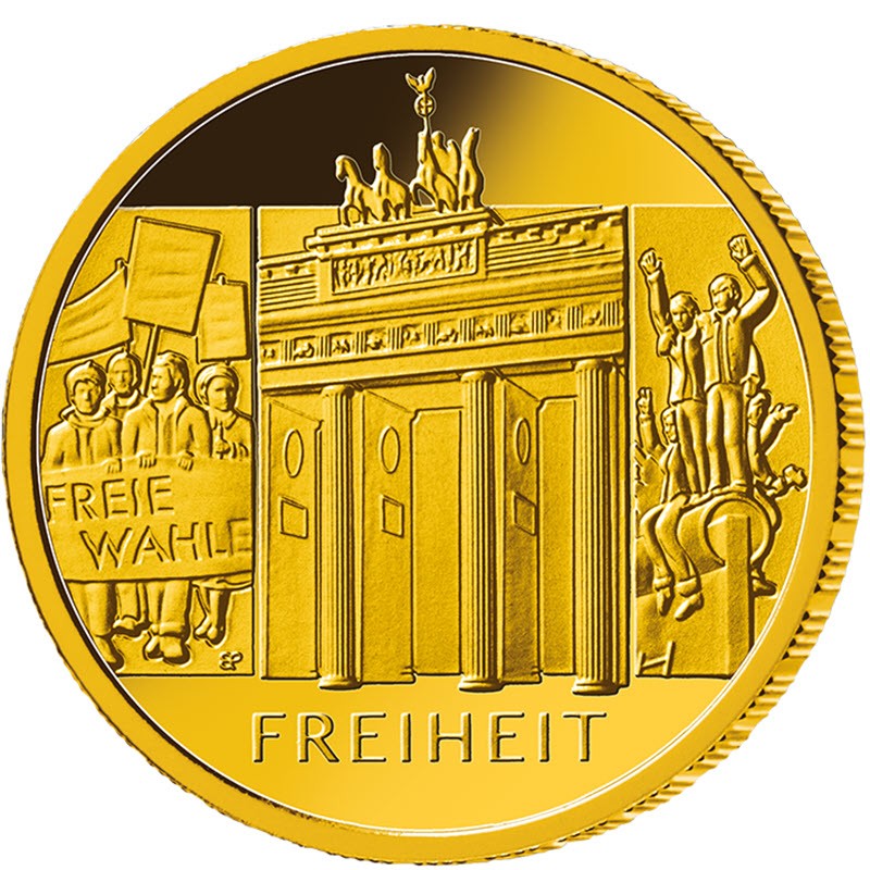 Золотая монета Германии «Столпы демократии - Свобода 