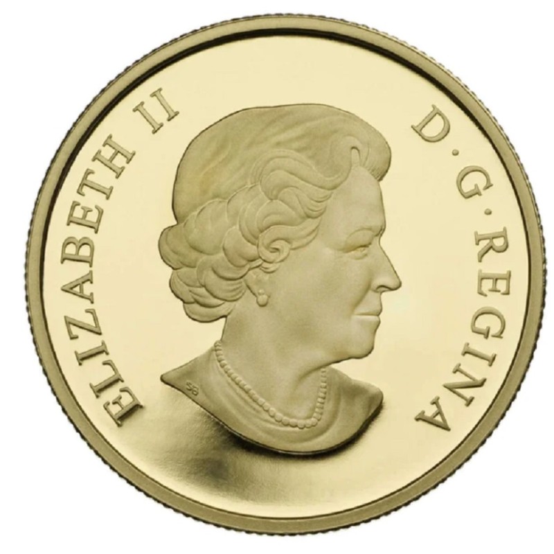 Золотая монета Канады "Год Лошади" 2014 г.в., 8.88 г чистого золота (проба 0,750)