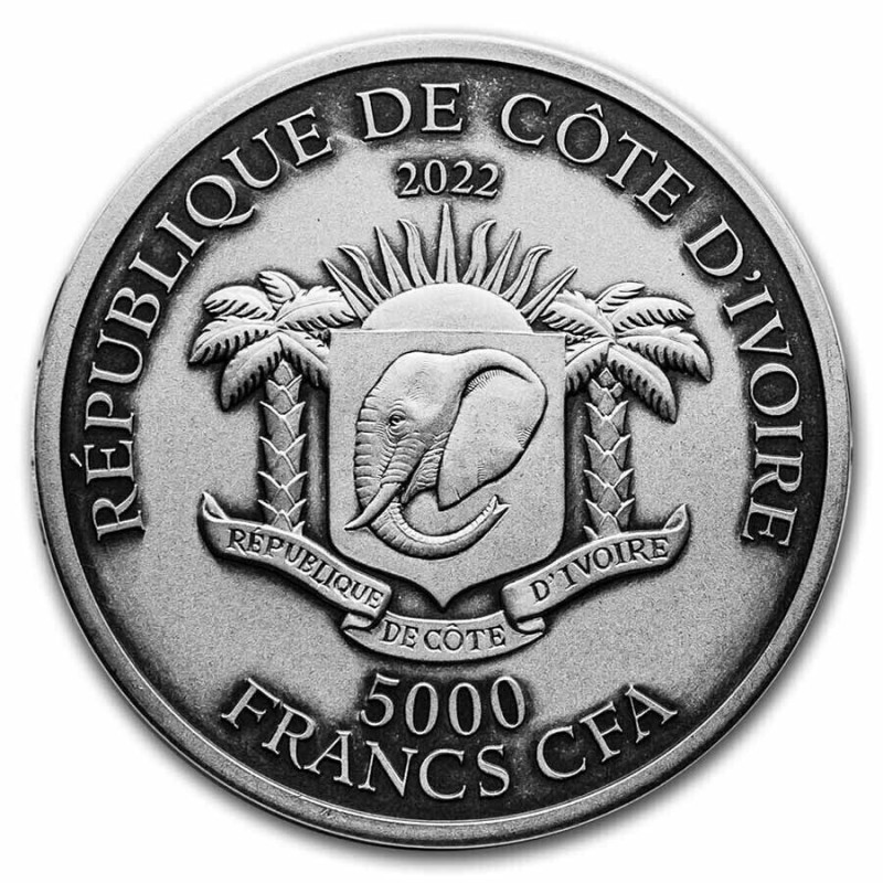 Серебряная монета Кот-д