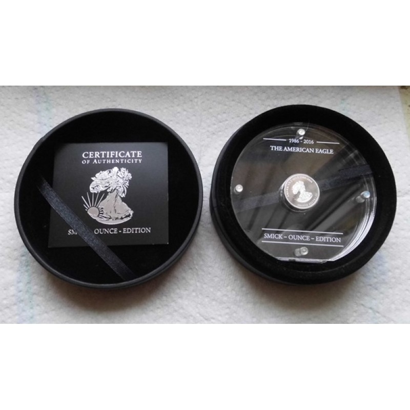 Серебряная монета Габона "Американский орел" 2016 г.в., 31.1 г чистого серебра (Проба 0,999)