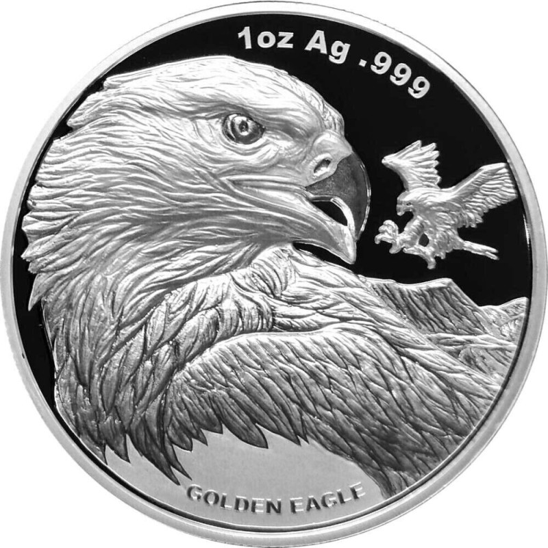 Серебряная монета Самоа "Золотой орел" 2023 г.в., 31.1 г чистого серебра (Проба 0,999)