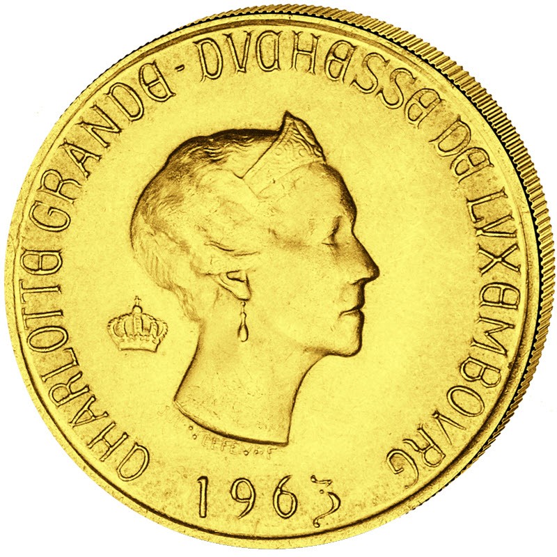Золотая монета Люксембурга 