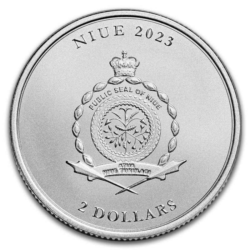 Серебряная монета Ниуэ "Равновесие Инь-Янь" 2023 г.в., 31.1 г чистого серебра (Проба 0,9999)