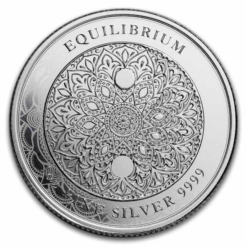 Серебряная монета Ниуэ "Равновесие Инь-Янь" 2023 г.в., 31.1 г чистого серебра (Проба 0,9999)