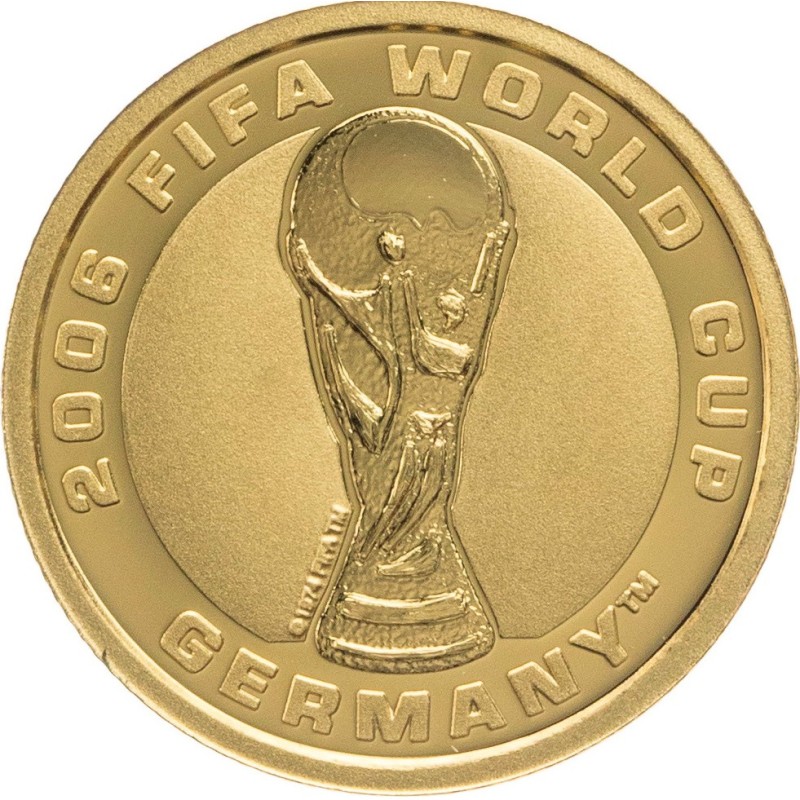 Золотая монета Австралии "Чемпионат мира по футболу в Германии FIFA-2006" 2006 г.в., 1.24 г чистого золота (Проба 0,999)