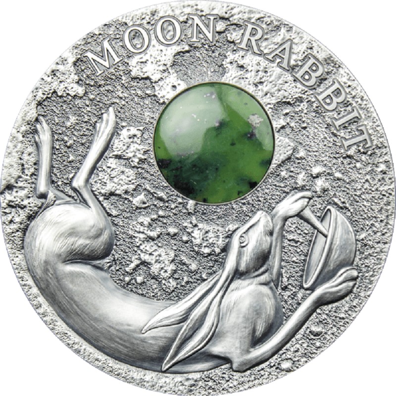 Серебряная монета Ниуэ "Легенда о лунном кролике" 2021 г.в., 50 г чистого серебра (Проба 0,999)