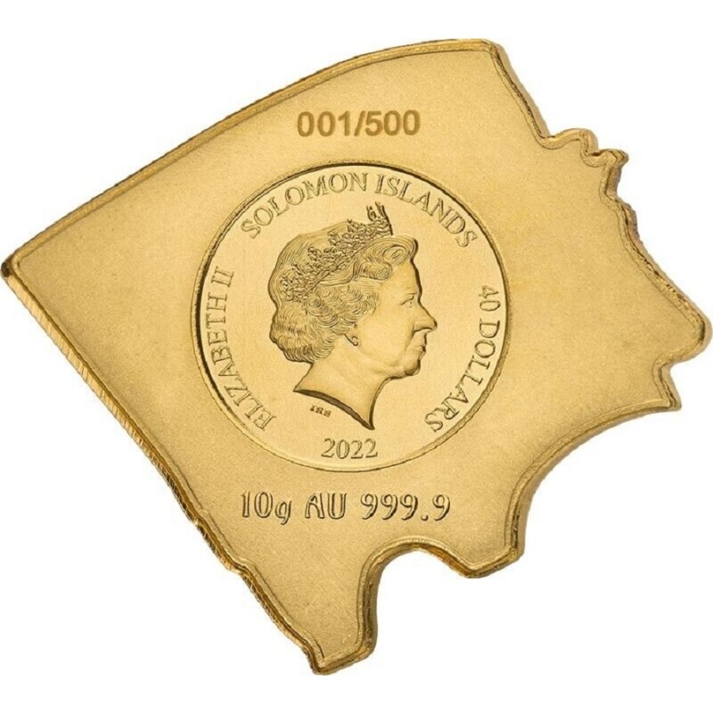 Набор из 2-х монет Соломоновых островов "Нефертити" 2022 г.в., 10 г чистого золота (Проба 0,999) и 200 г чистого серебра (Проба 0,999)