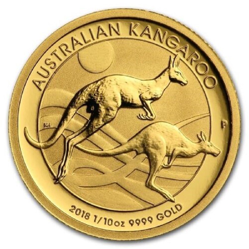 Золотая инвестиционная монета Австралии - Кенгуру 2018 г.в., 3.11 г чистого золота (проба 0,9999)