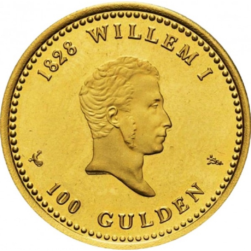 Золотая монета Нидерландских Антильских островов 