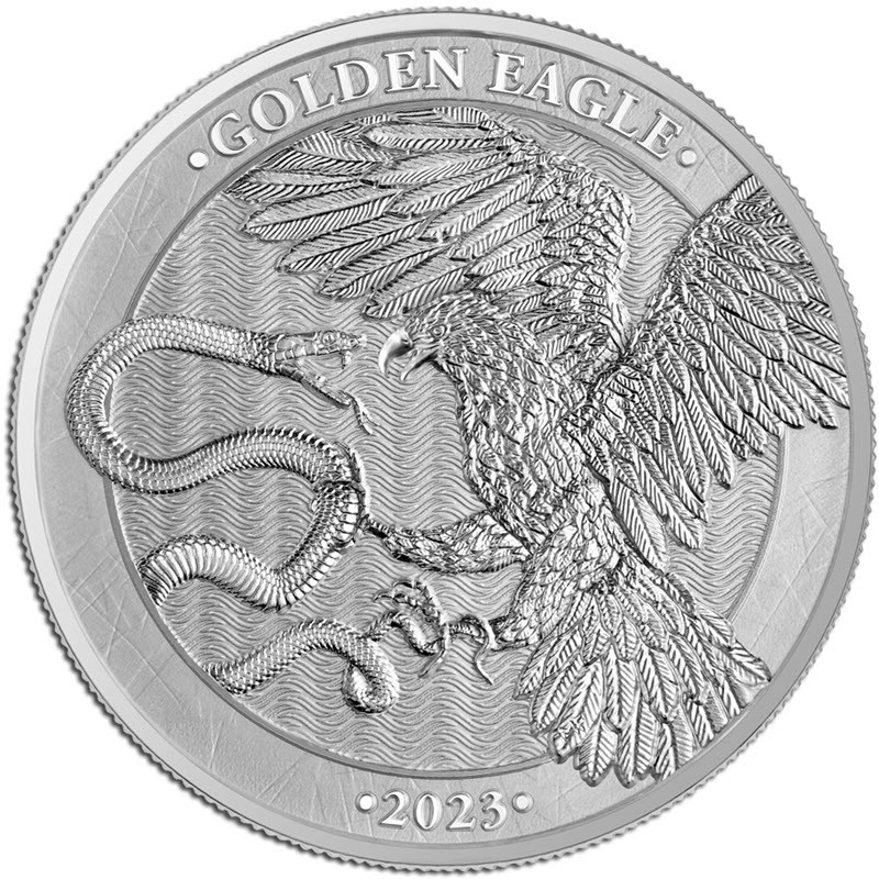 Серебряная монета Мальты «Золотой Орел» 2023 г.в., 31.1 г чистого серебра (проба 9999)