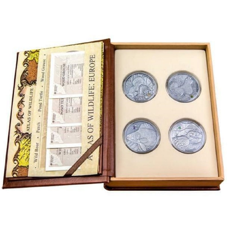 Набор из 4-х серебряных монет Андорры 