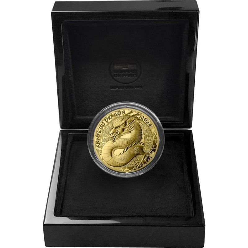 Золотая монета Франции "Год Дракона" 2024 г.в., 31.1 г чистого золота (Проба 0,999)