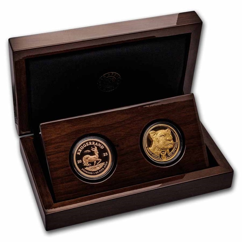 Набор из 2-х золотых монет ЮАР 
