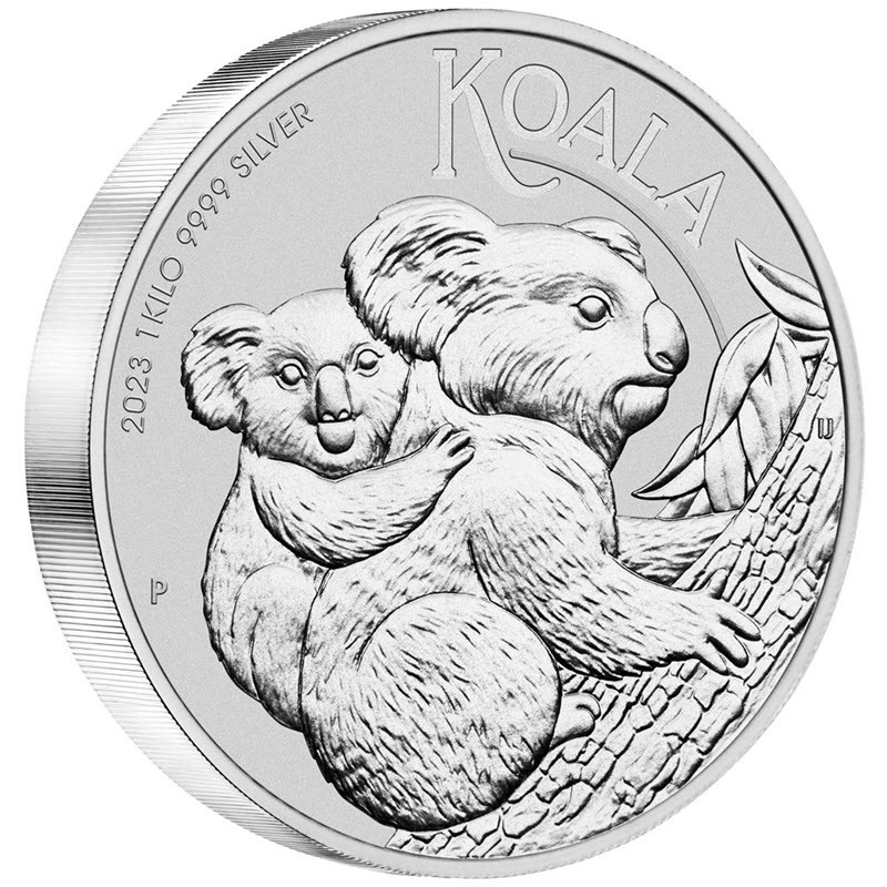 Серебряная монета Австралии "Коала" 2023 г.в., 1000 г чистого серебра (проба 9999)