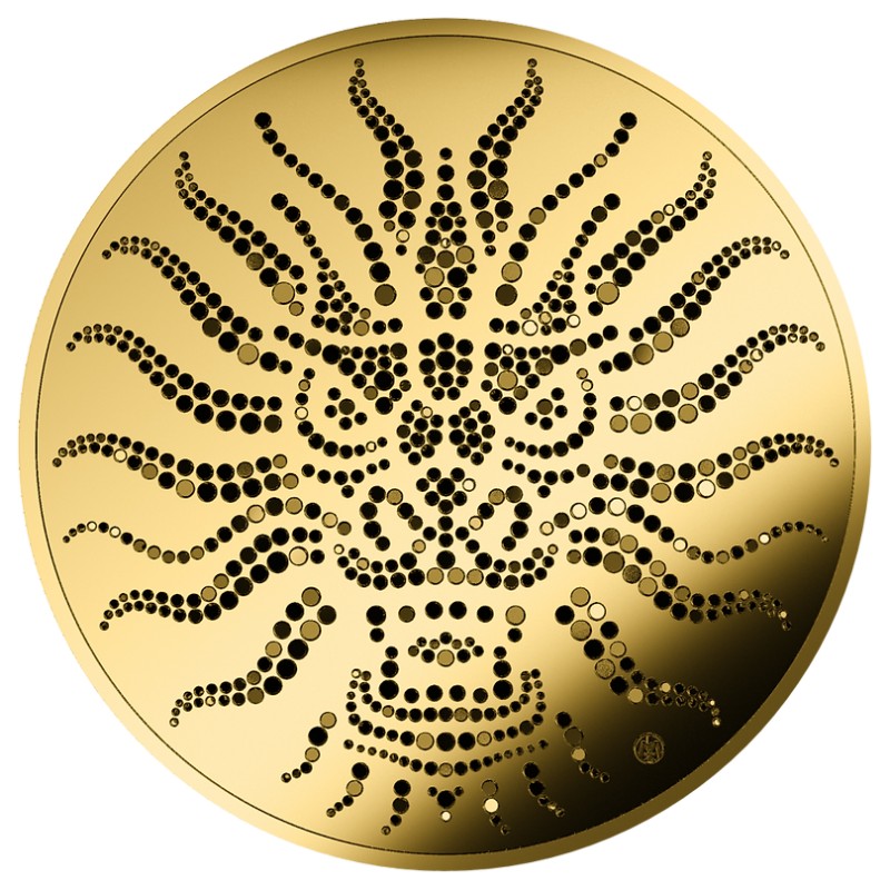 Золотая монета Ниуэ "Год Черного водяного дракона" 2024 г.в. (пруф), 1.24 г чистого золота (Проба 0,9999)