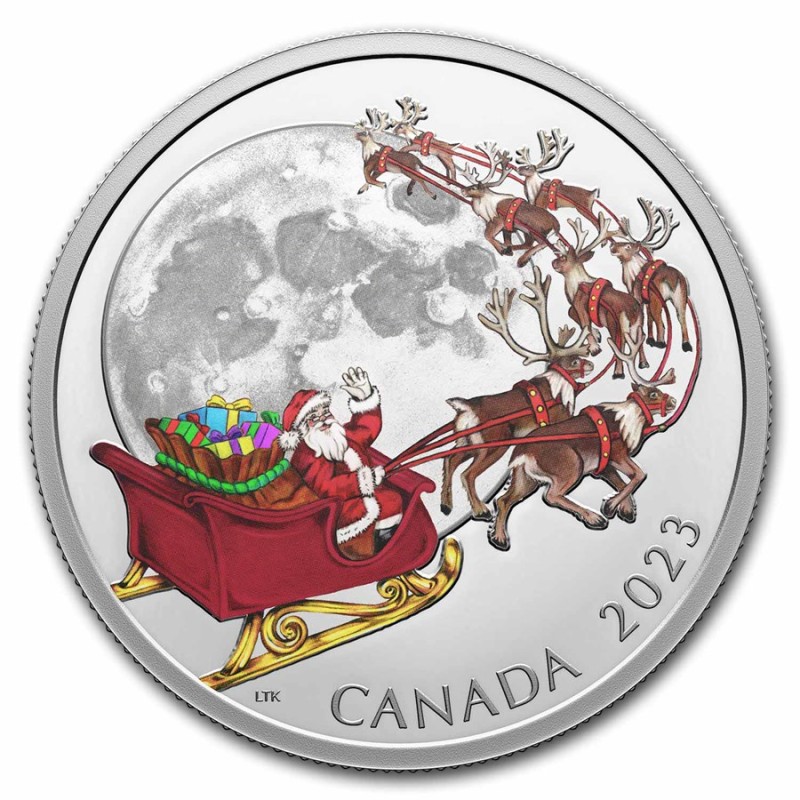 Серебряная монета Канады 