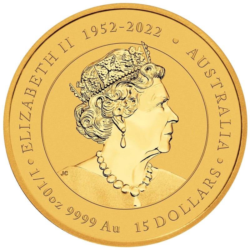 Золотая монета Австралии "Лунный календарь III - Год Дракона" 2024 г.в., 3.11 г чистого золота (Проба 0,9999)
