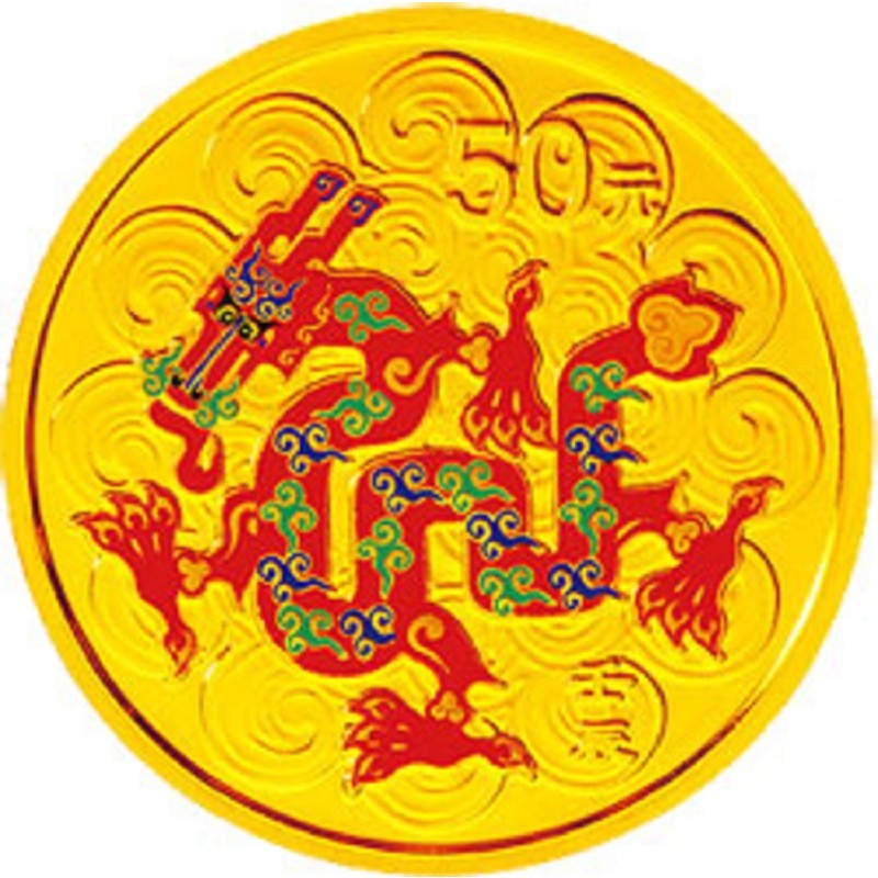 Золотая монета Китая 
