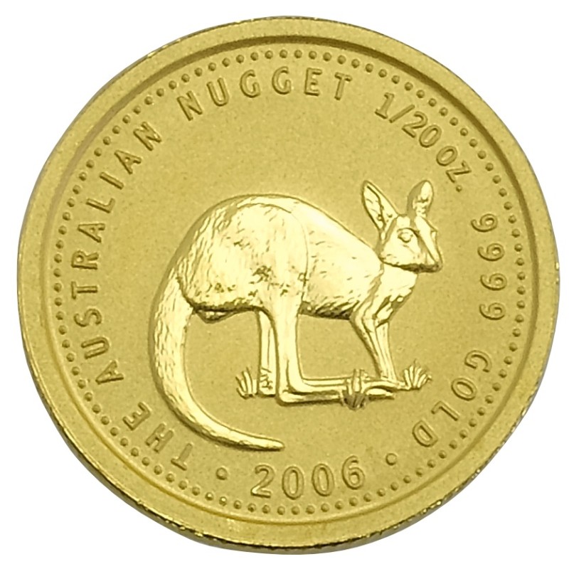 Золотая инвестиционная монета Австралии «Кенгуру» 2006 г.в., 1.56 г чистого золота (проба 0,9999)